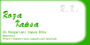 roza kapsa business card