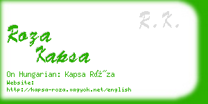 roza kapsa business card